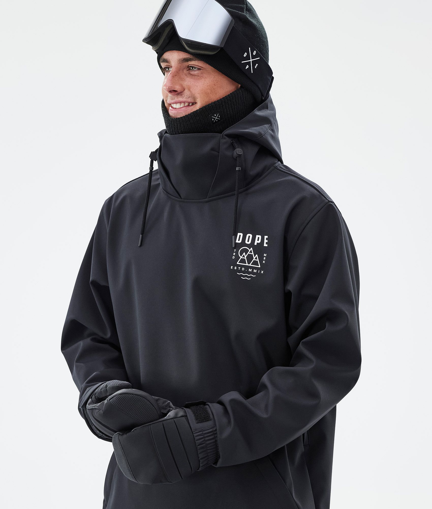 Black pullover snowboard discount jacket