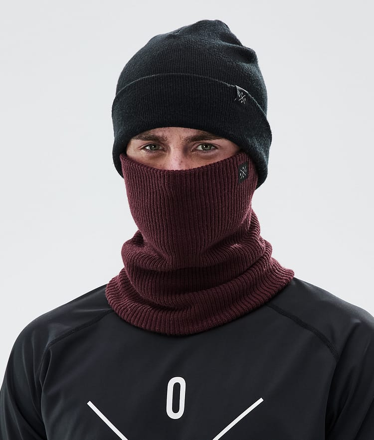 Dope 2X-Up Knitted Facemask Burgundy, Image 2 of 3