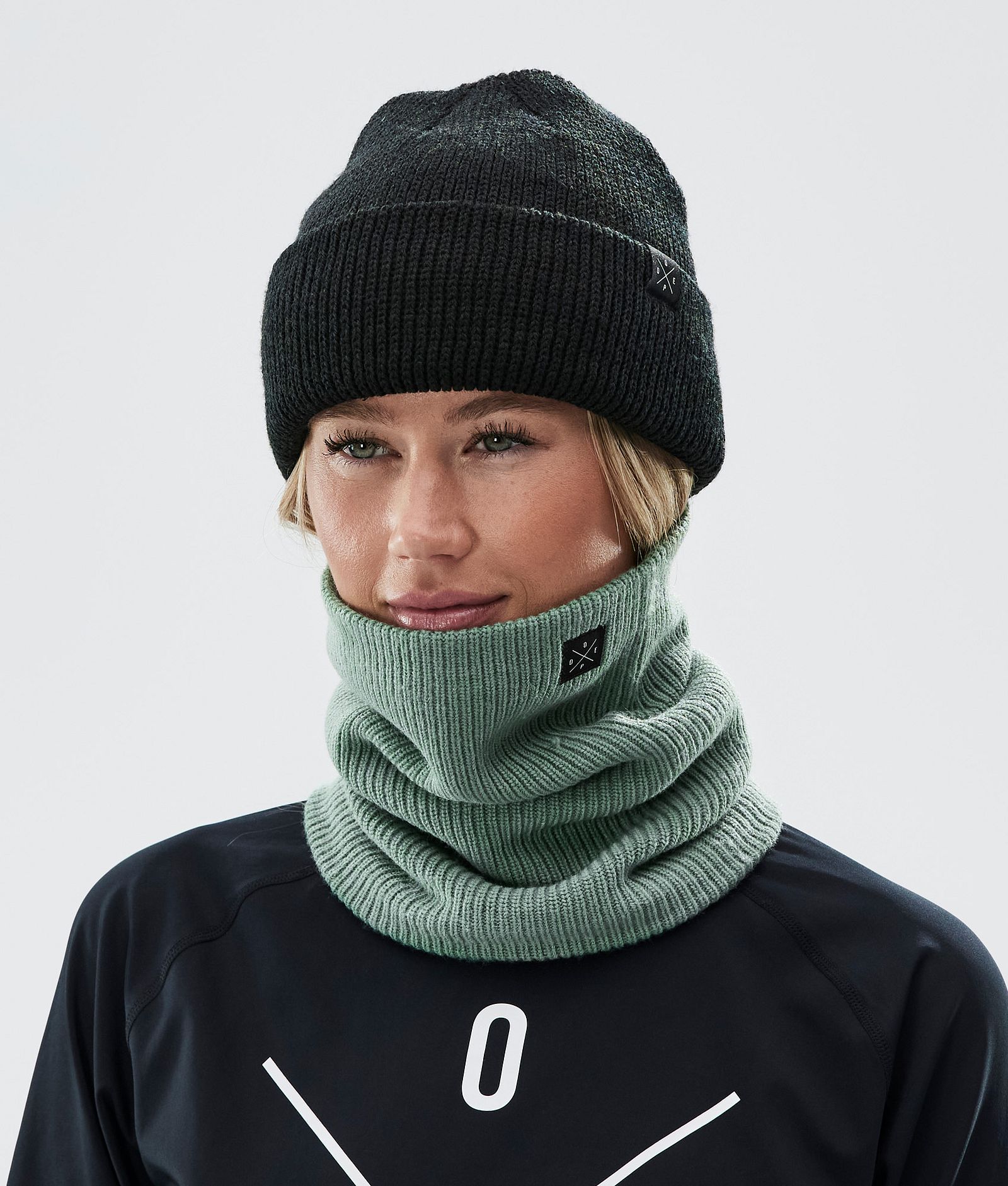 Dope 2X-Up Knitted Scaldacollo Uomo Faded Green - Verde