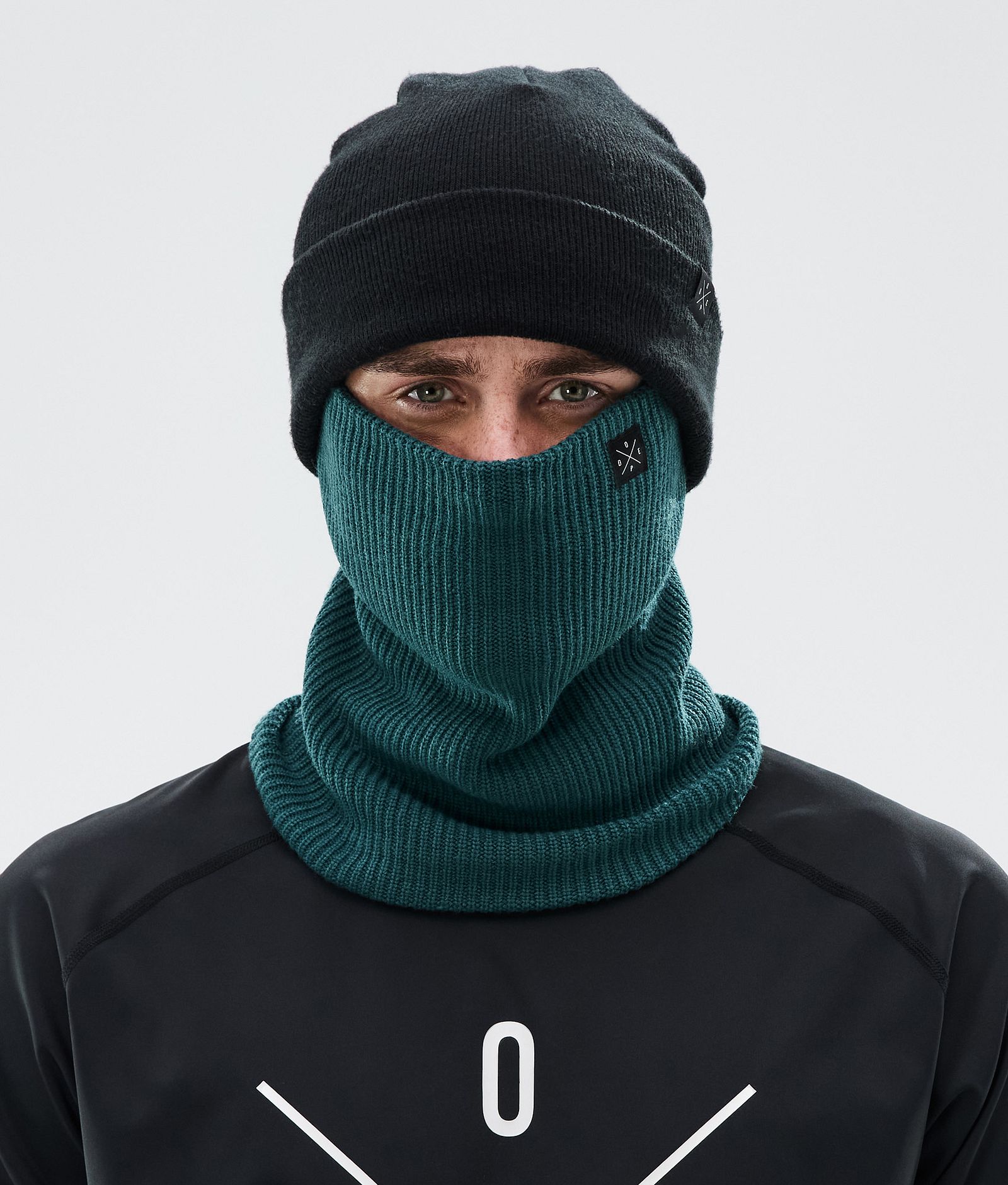 Dope 2X-Up Knitted Facemask Bottle Green, Image 2 of 3