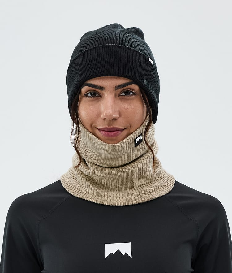 Montec Classic Knitted Facemask Sand, Image 3 of 3