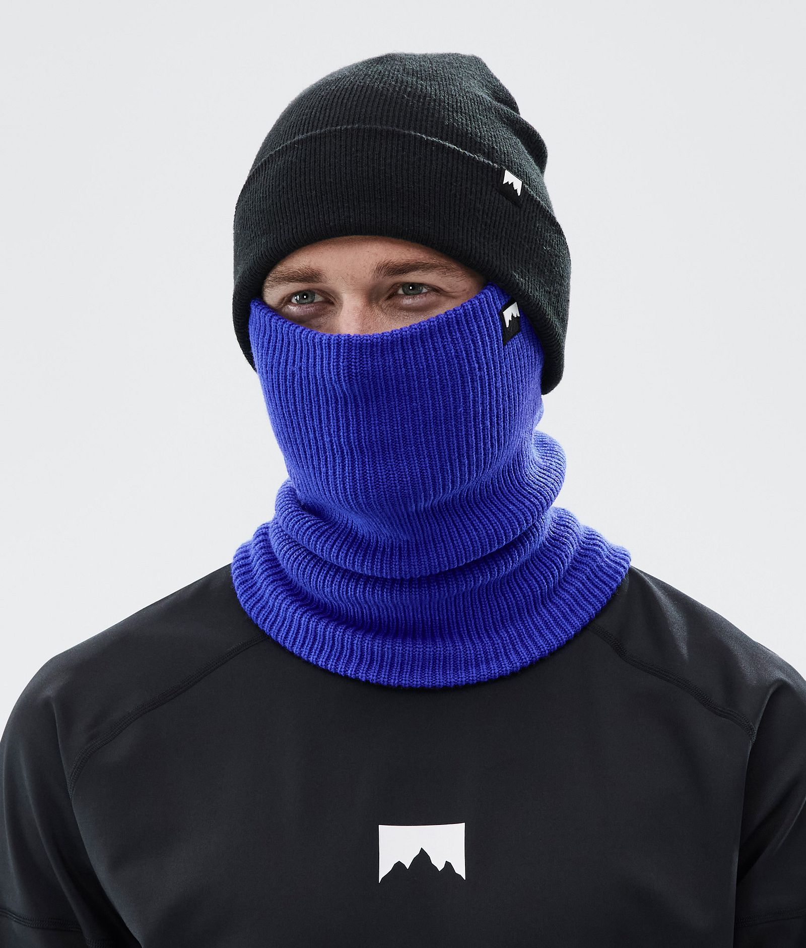 Montec Classic Knitted Facemask Cobalt Blue, Image 2 of 3