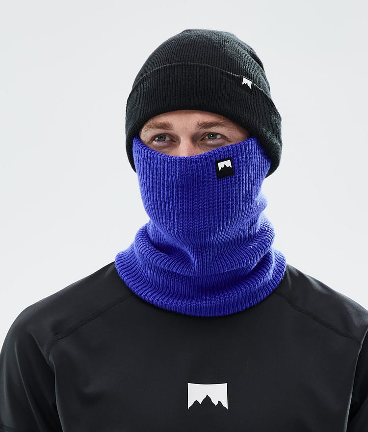 Montec Classic Knitted Facemask Cobalt Blue, Image 2 of 3