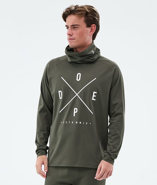 Dope Snuggle Basislaag Top Heren 2X-Up Olive Green