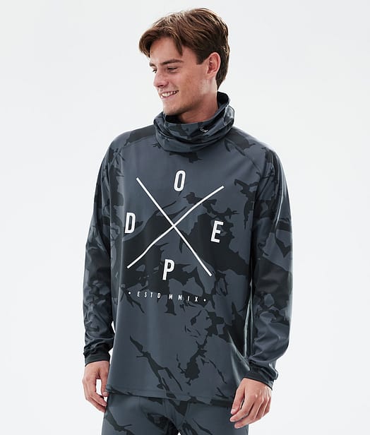 Dope Snuggle Baselayer top Herre Metal Blue Camo