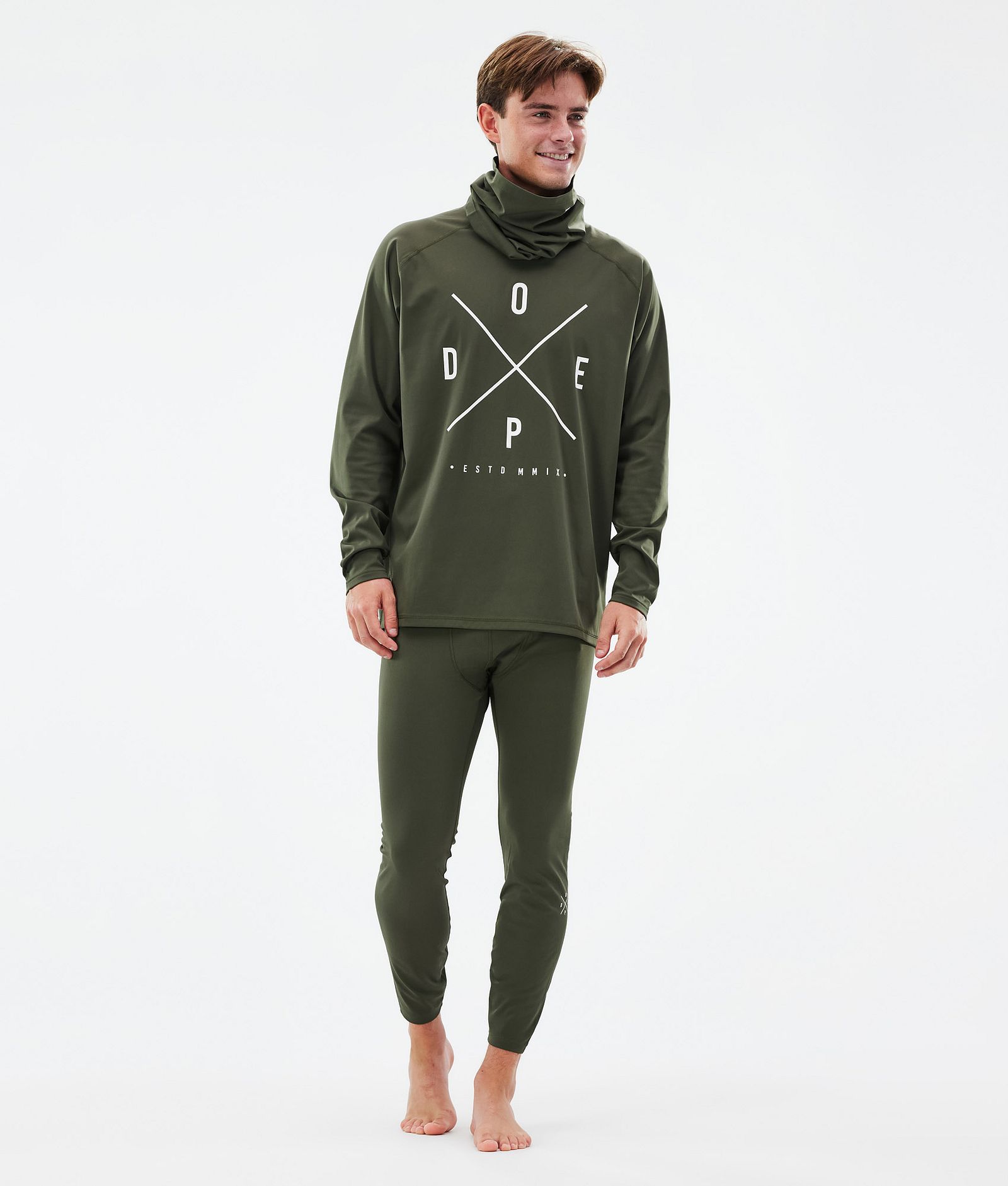 Dope Snuggle Pantalon thermique Homme 2X-Up Olive Green, Image 3 sur 7