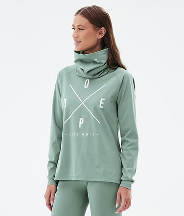 Dope Snuggle W Baselayer top Dame 2X-Up Faded Green