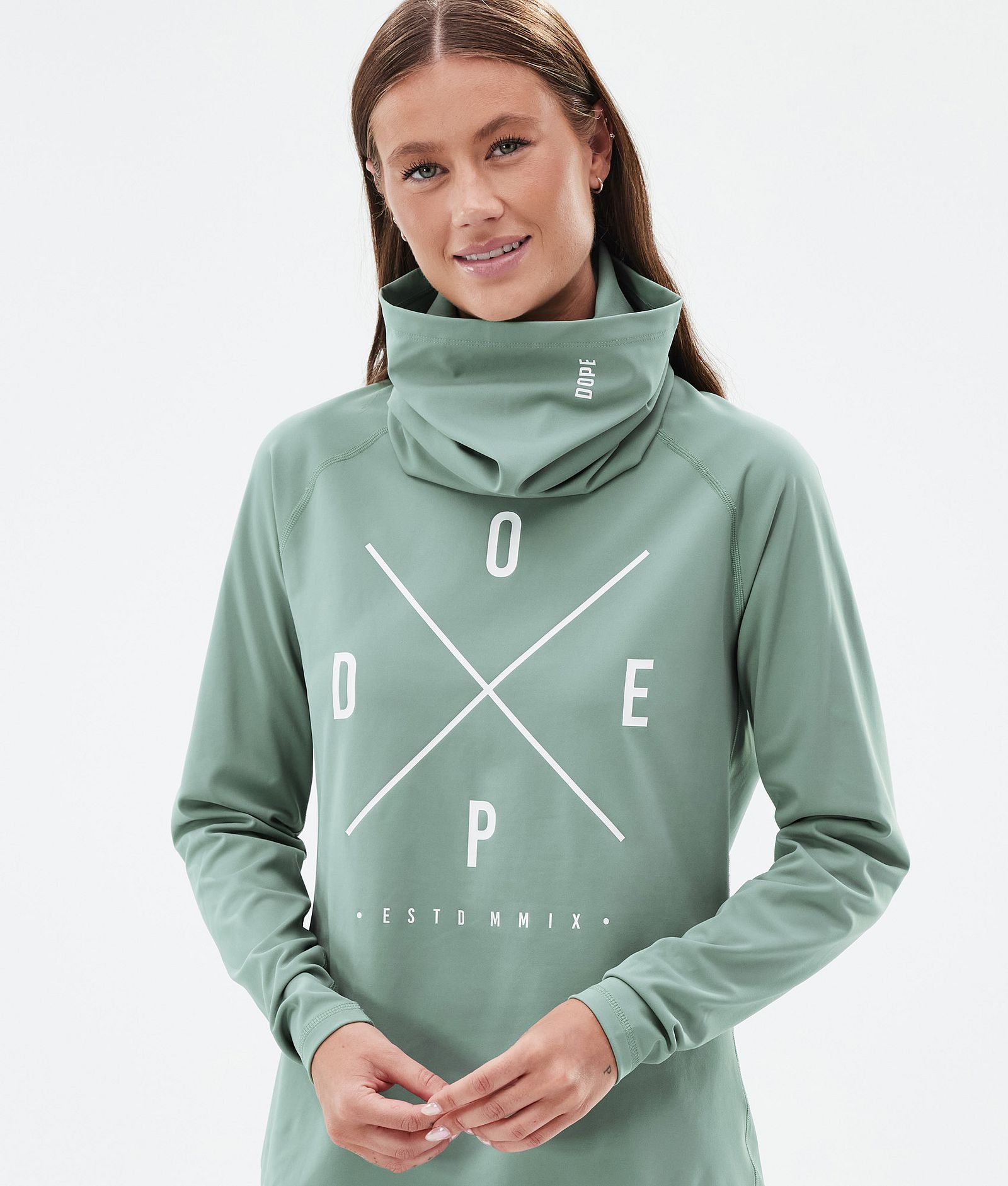 Dope Snuggle W Maglia Termica Donna 2X-Up Faded Green, Immagine 2 di 7