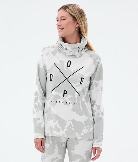 Dope Snuggle W Baselayer top Dame 2X-Up Grey Camo