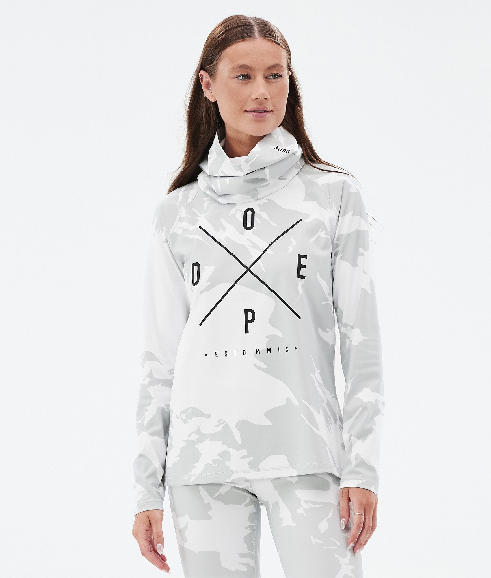 Dope Snuggle W Women s Base Layer Top Grey Camo