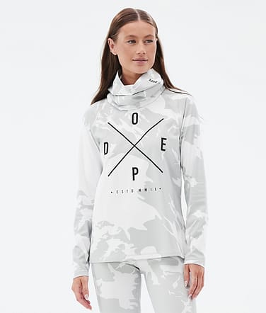 Dope Snuggle W Baselayer top Dame 2X-Up Grey Camo