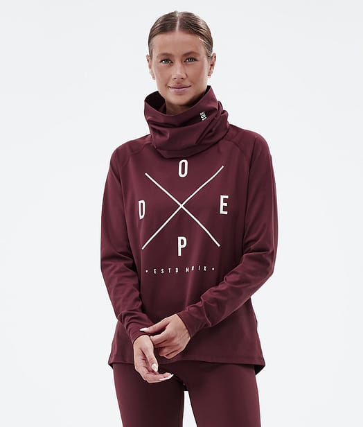 Dope Snuggle W Baselayer top Dame 2X-Up Burgundy