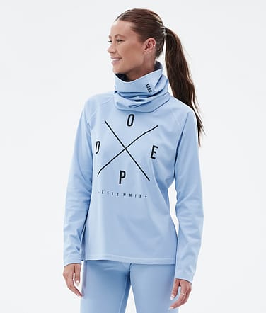 Dope Snuggle W Base Layer Top Women 2X-Up Light Blue