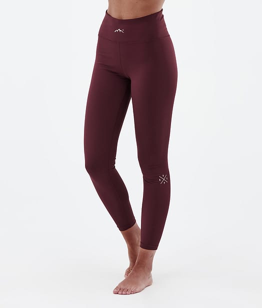 Dope Snuggle W Legginsy Termoaktywne Kobiety Burgundy