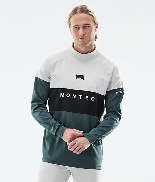 Montec Alpha Maglia Termica Uomo Light Grey/Black/Dark Atlantic