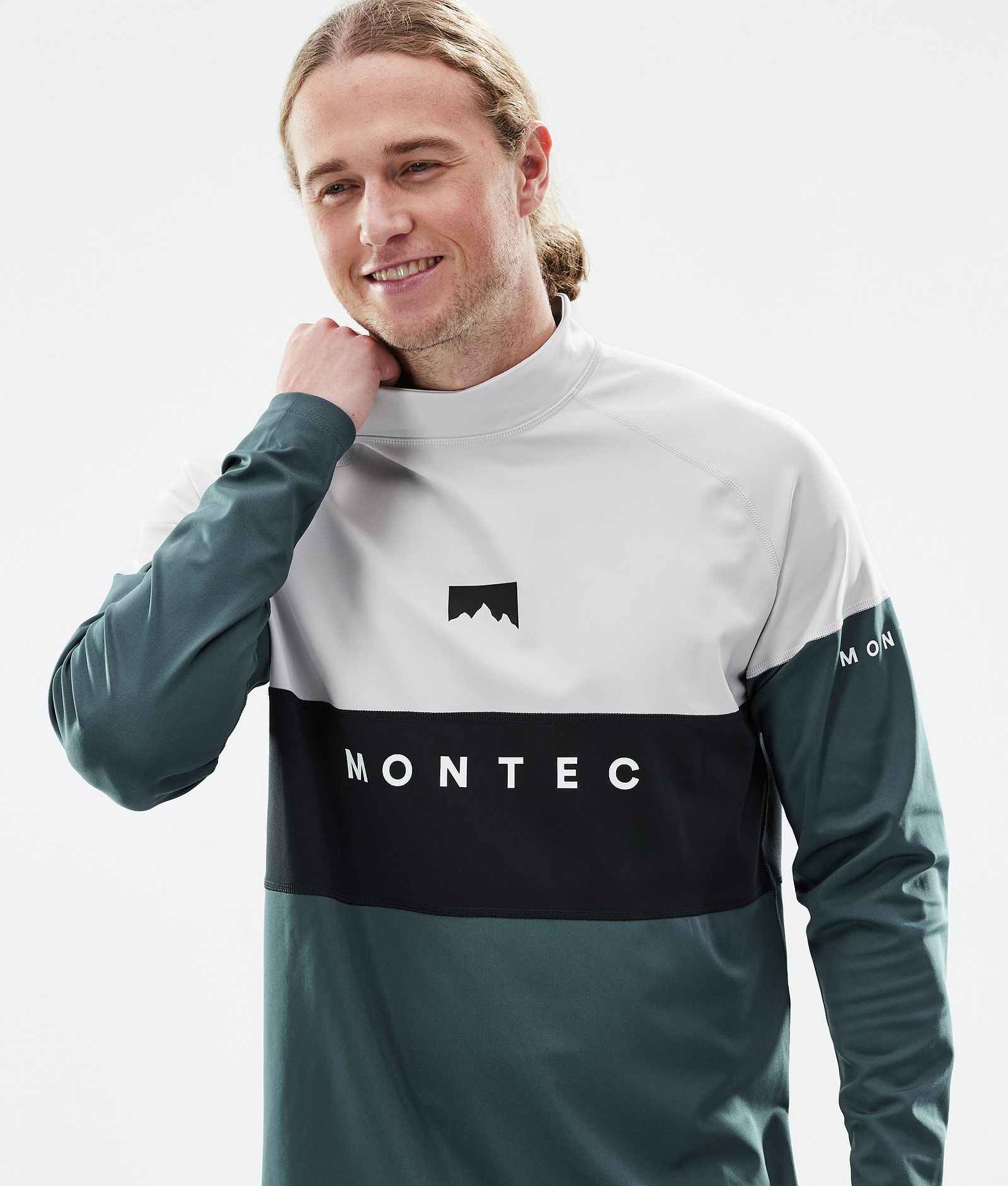 Montec Alpha Base Layer Top Men Light Grey/Black/Dark Atlantic, Image 2 of 5