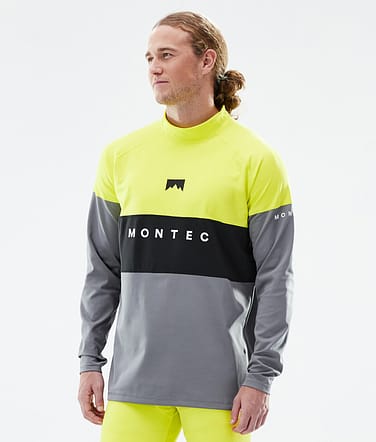 Montec Alpha Camiseta Térmica Hombre Bright Yellow/Black/Light Pearl