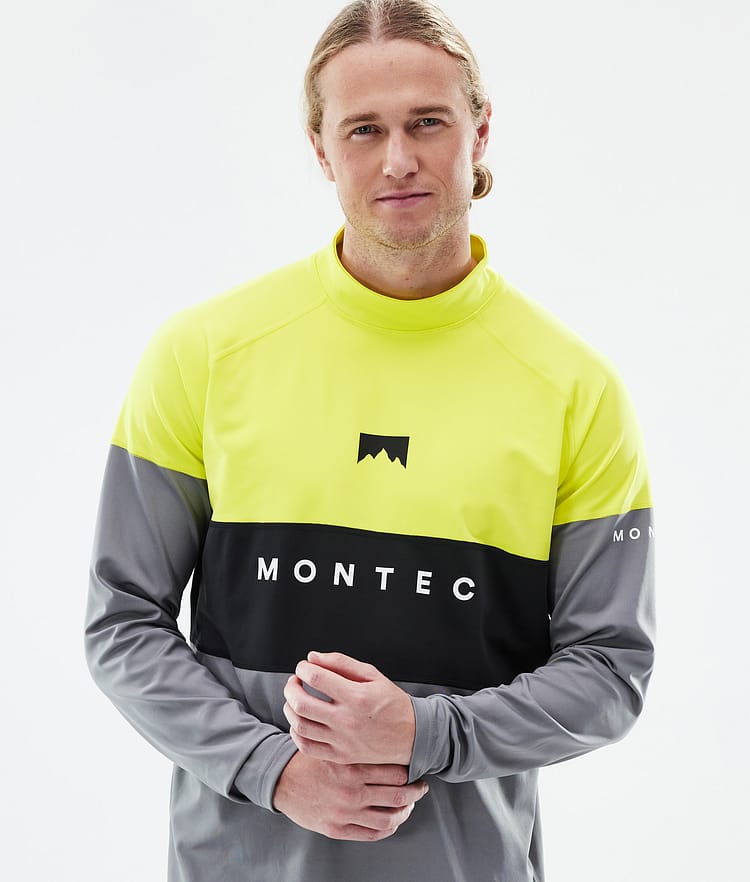 Montec Alpha Base Layer Top Men Bright Yellow/Black/Light Pearl, Image 2 of 5