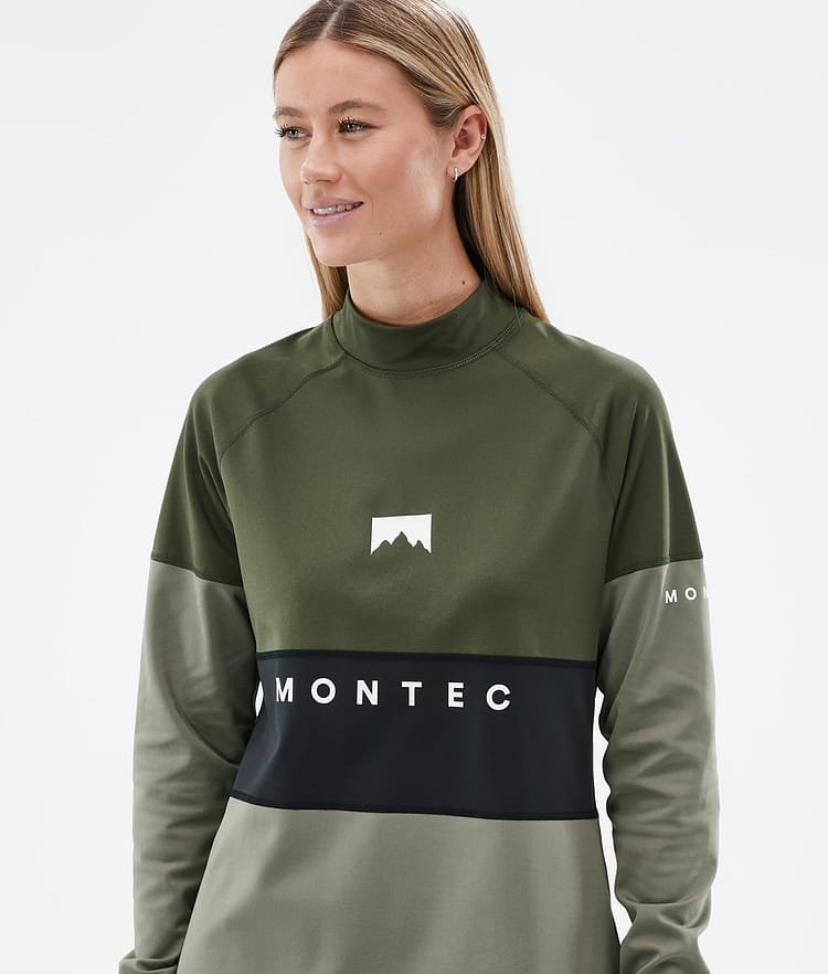 Montec Alpha W 24 Basislaag Top Dames Olive Green/Black/Greenish, Afbeelding 2 van 5