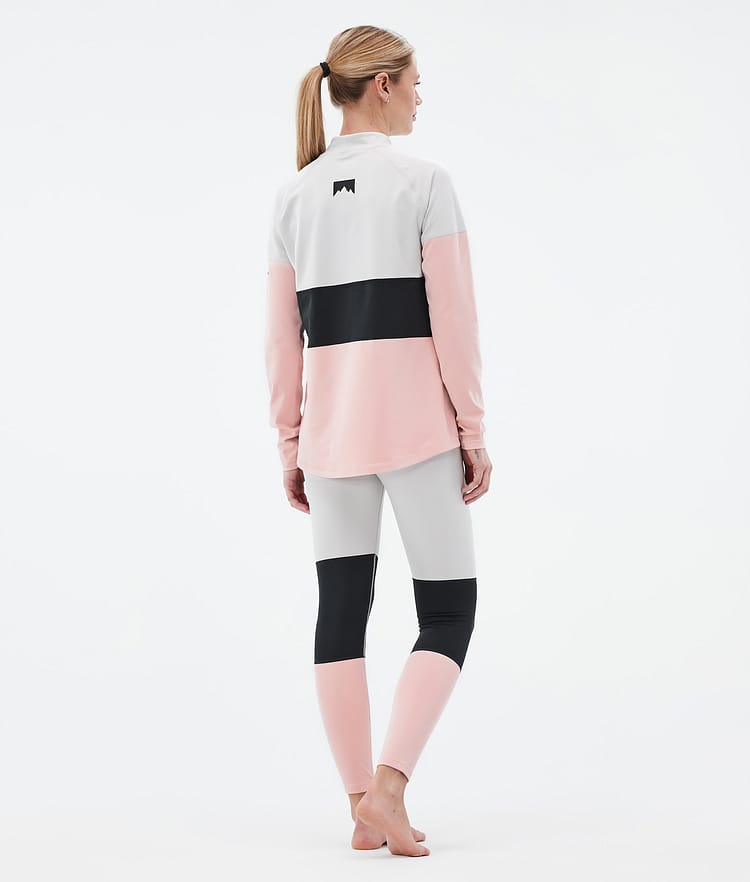 Montec Alpha W Maglia Termica Donna Light Grey/Black/Soft Pink, Immagine 4 di 5