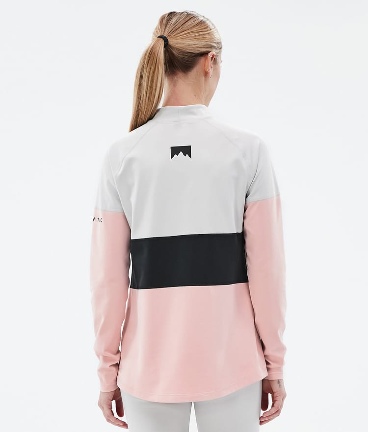 Montec Alpha W Maglia Termica Donna Light Grey/Black/Soft Pink, Immagine 5 di 5