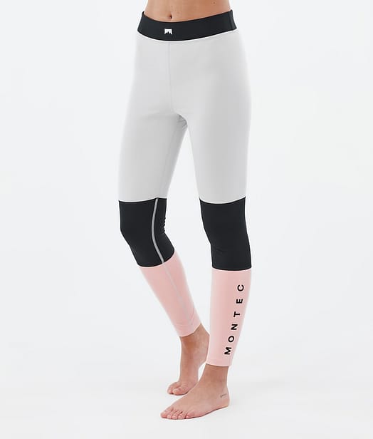 Montec Alpha W Base Layer Pant Women Light Grey/Black/Soft Pink