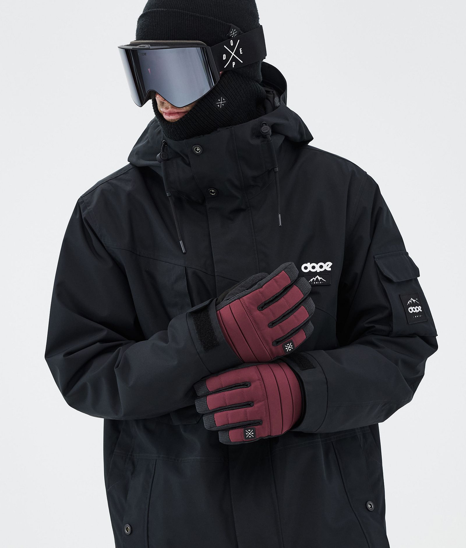 Dope Ace Ski Gloves Burgundy, Image 4 of 5