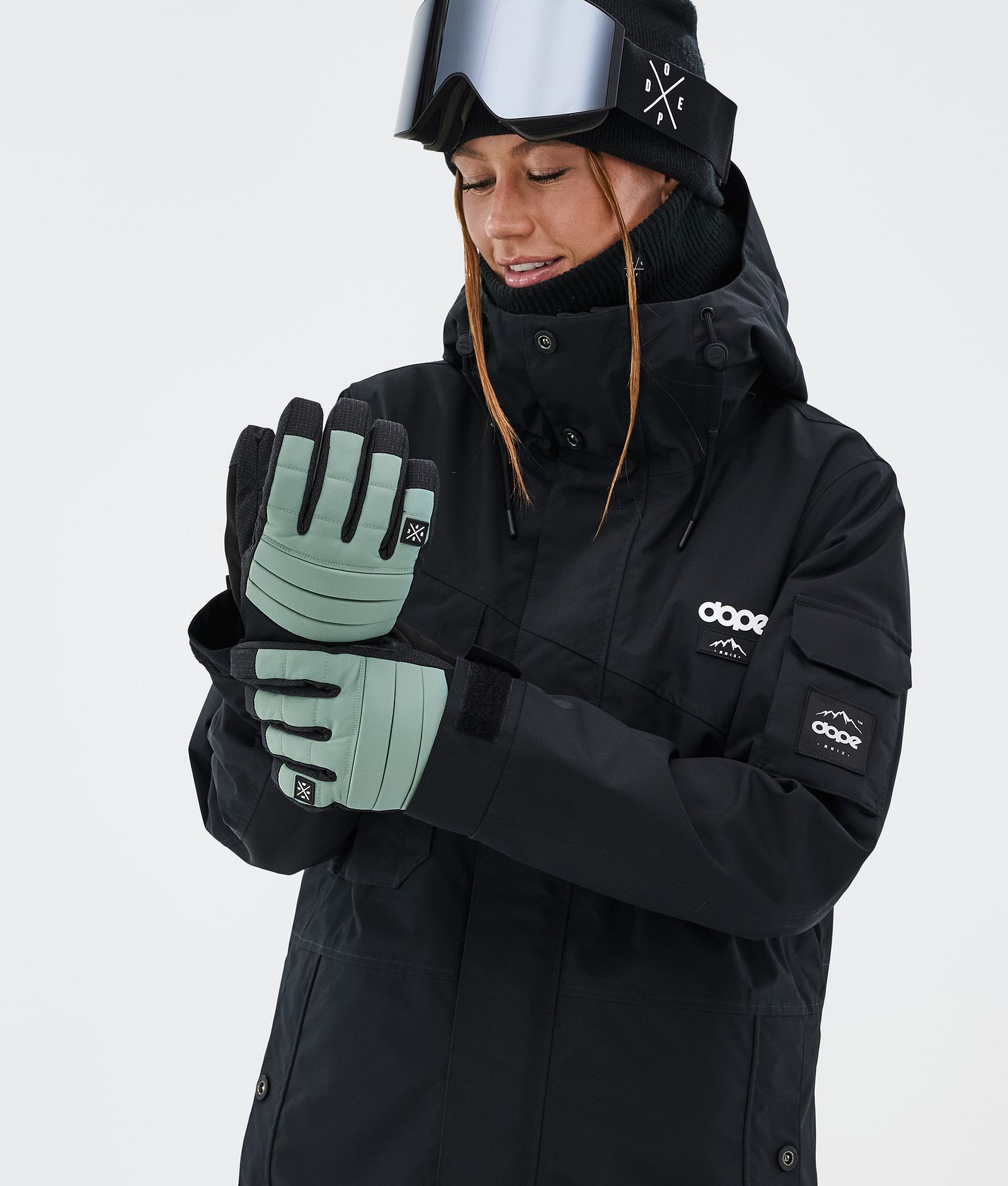 Dope Ace Gants de Ski Faded Green, Image 3 sur 5