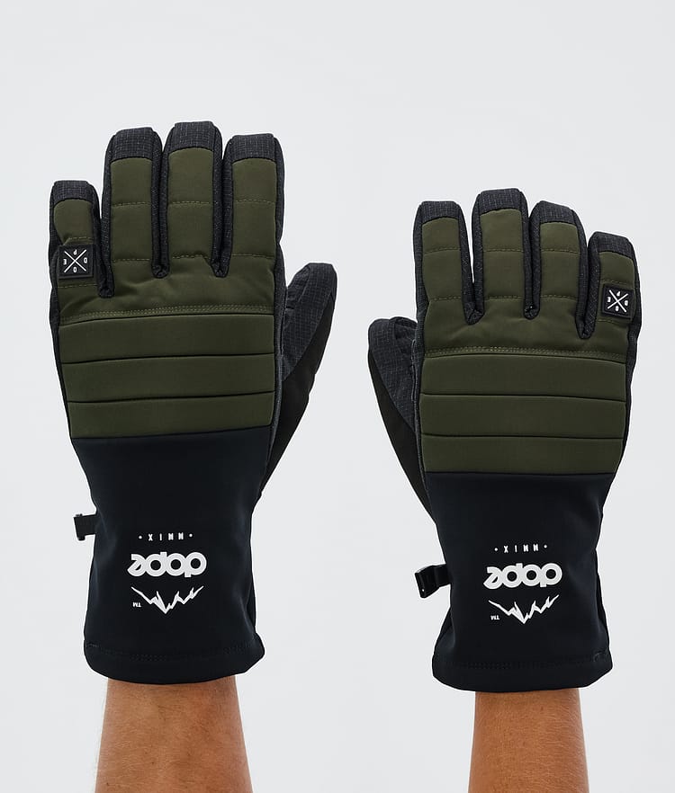 Dope Ace Ski Gloves Olive Green, Image 1 of 5