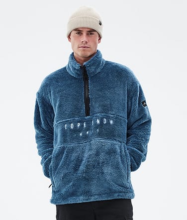 Dope Pile Fleece Sweater Men Blue Steel