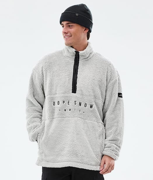 Dope Pile Fleece Trui Heren Light Grey