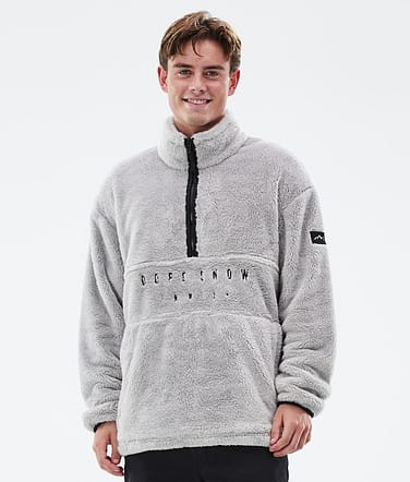 Dope Pile Fleece Sweater Men Light Grey Renewed