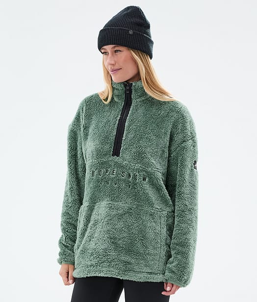 Dope Pile W Sweat Polaire Femme Faded Green