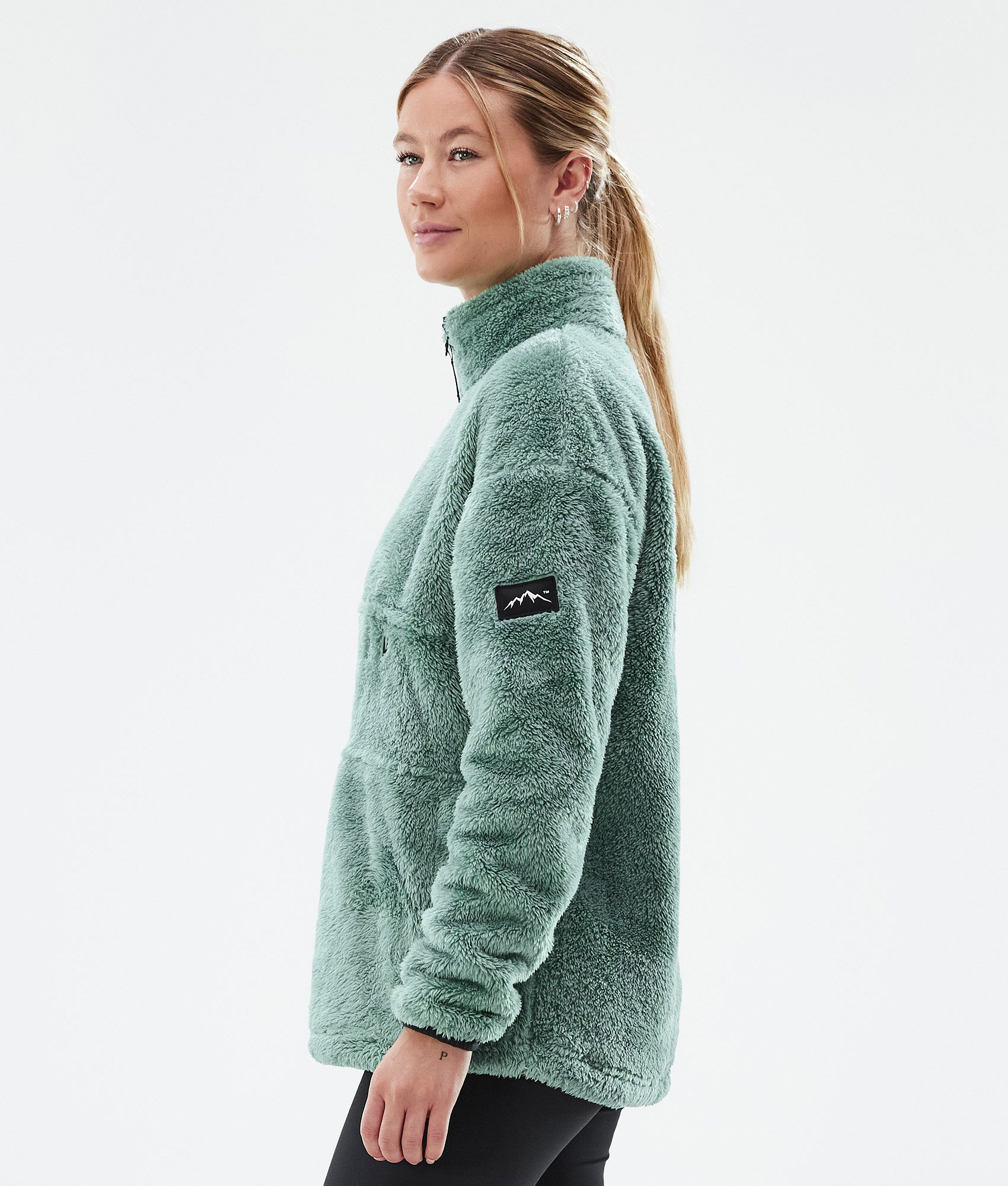 Dope Pile W Fleece Trui Dames Faded Green