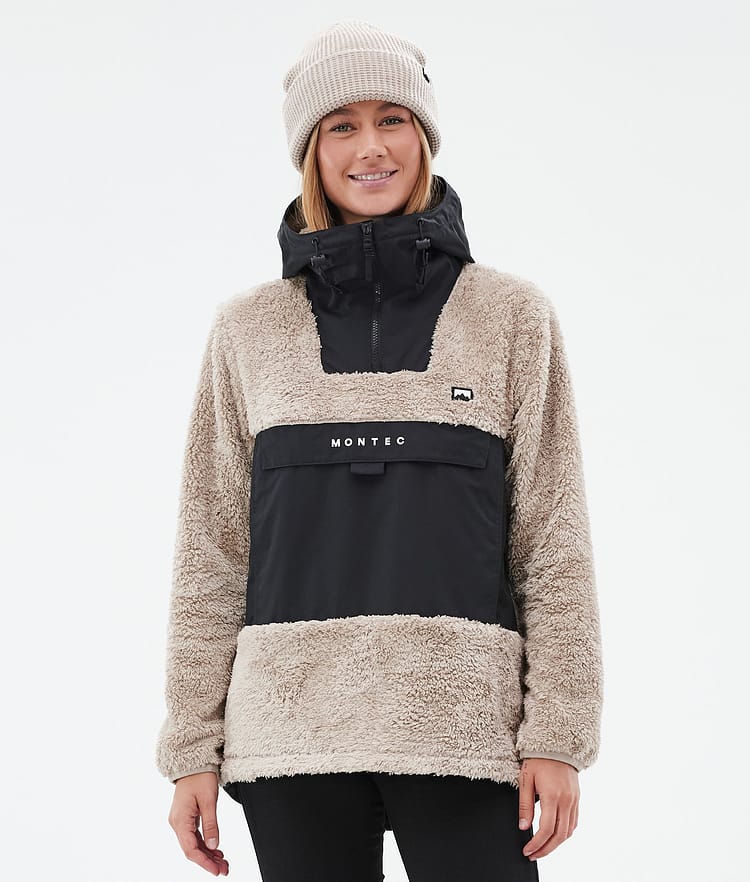 Montec Lima W Fleece-hoodie Dame Sand/Black, Billede 1 af 8