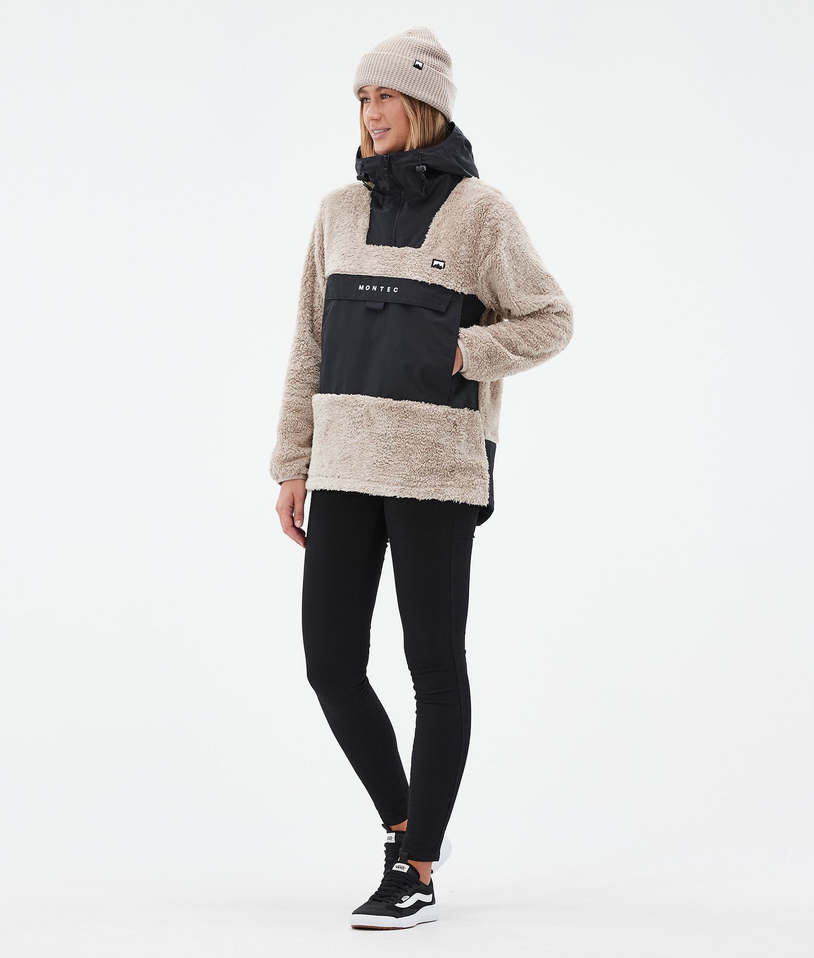 Montec Lima W Pile con Cappuccio Donna Sand/Black, Immagine 3 di 8