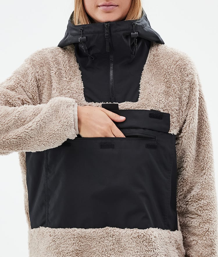 Montec Lima W Fleece-hoodie Dame Sand/Black, Billede 8 af 8