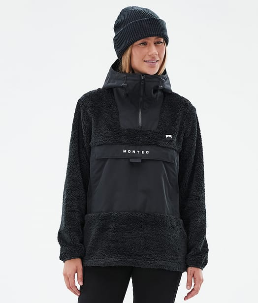 Montec Lima W Fleece-hoodie Dame Black/Black