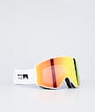 Montec Scope Ski Goggles Men White W/White Ruby Red Mirror