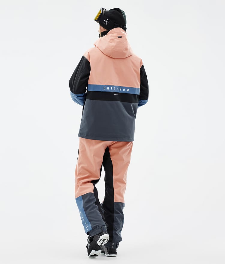 Dope Legacy Track W Ski jas Dames Faded Peach/Blue Steel/Black/Metal Blue, Afbeelding 4 van 8