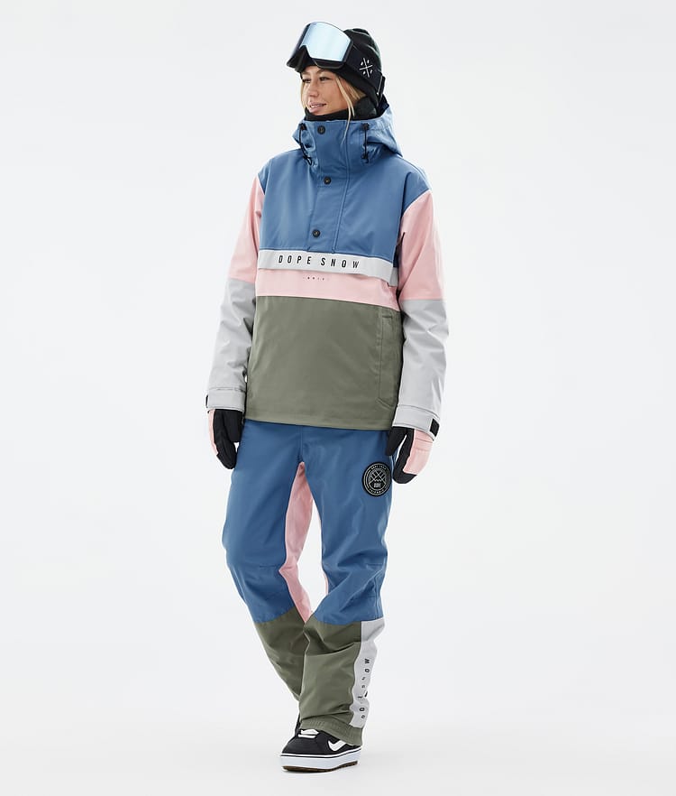 Dope Blizzard Track W Snowboardhose Damen Blue Steel/Light Grey/Soft Pink/Greenish, Bild 2 von 5
