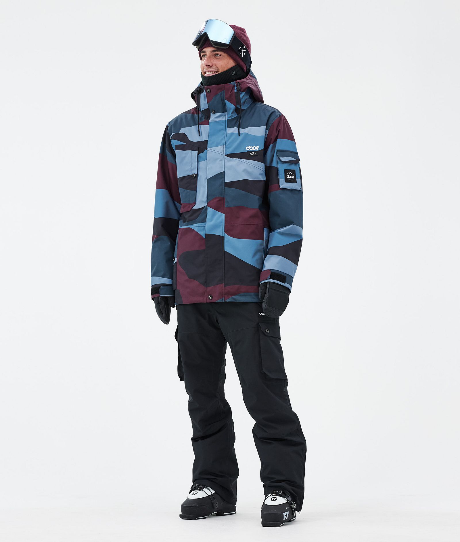 Dope Adept Skijacke Herren Shards Burgundy Blue, Bild 2 von 9