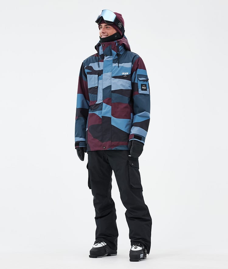 Dope Adept Veste de Ski Homme Shards Burgundy Blue, Image 2 sur 9