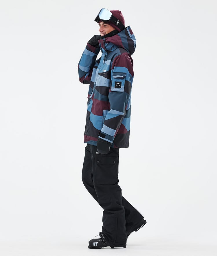 Dope Adept Ski Jacket Men Shards Burgundy Blue, Image 3 of 9