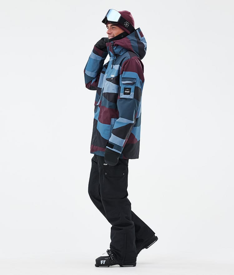 Dope Adept Veste de Ski Homme Shards Burgundy Blue, Image 3 sur 9