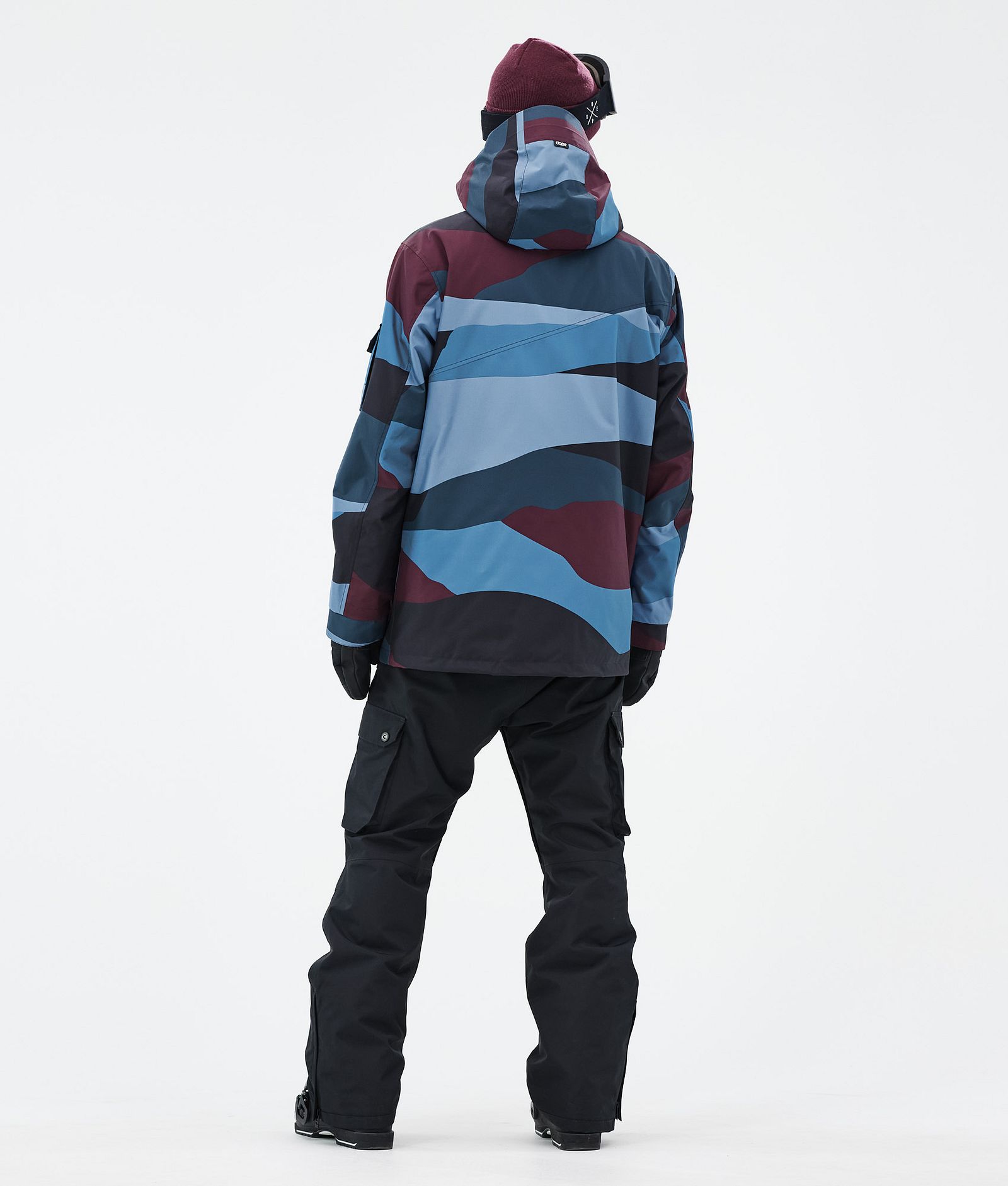 Dope Adept Ski Jacket Men Shards Burgundy Blue, Image 4 of 9