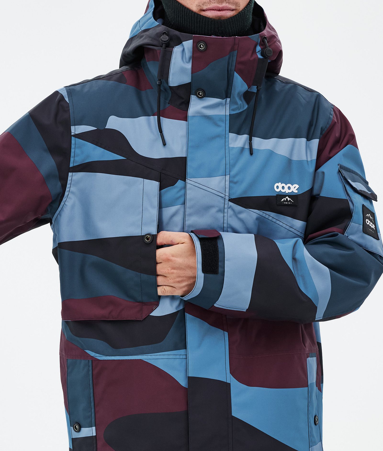 Dope Adept Ski Jacket Men Shards Burgundy Blue, Image 8 of 9