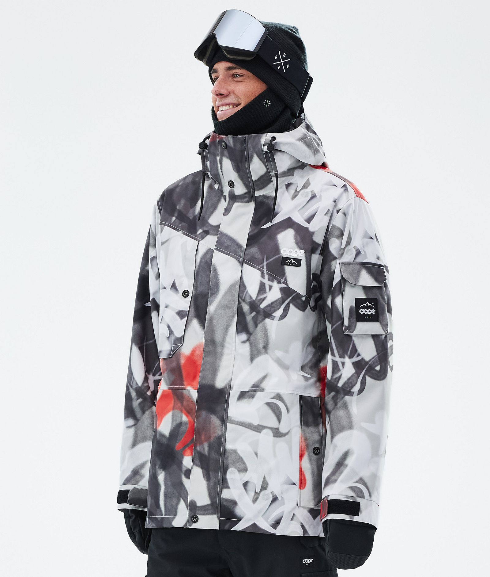 Dope Adept Ski Jacket Men Spray Black Red, Image 1 of 9