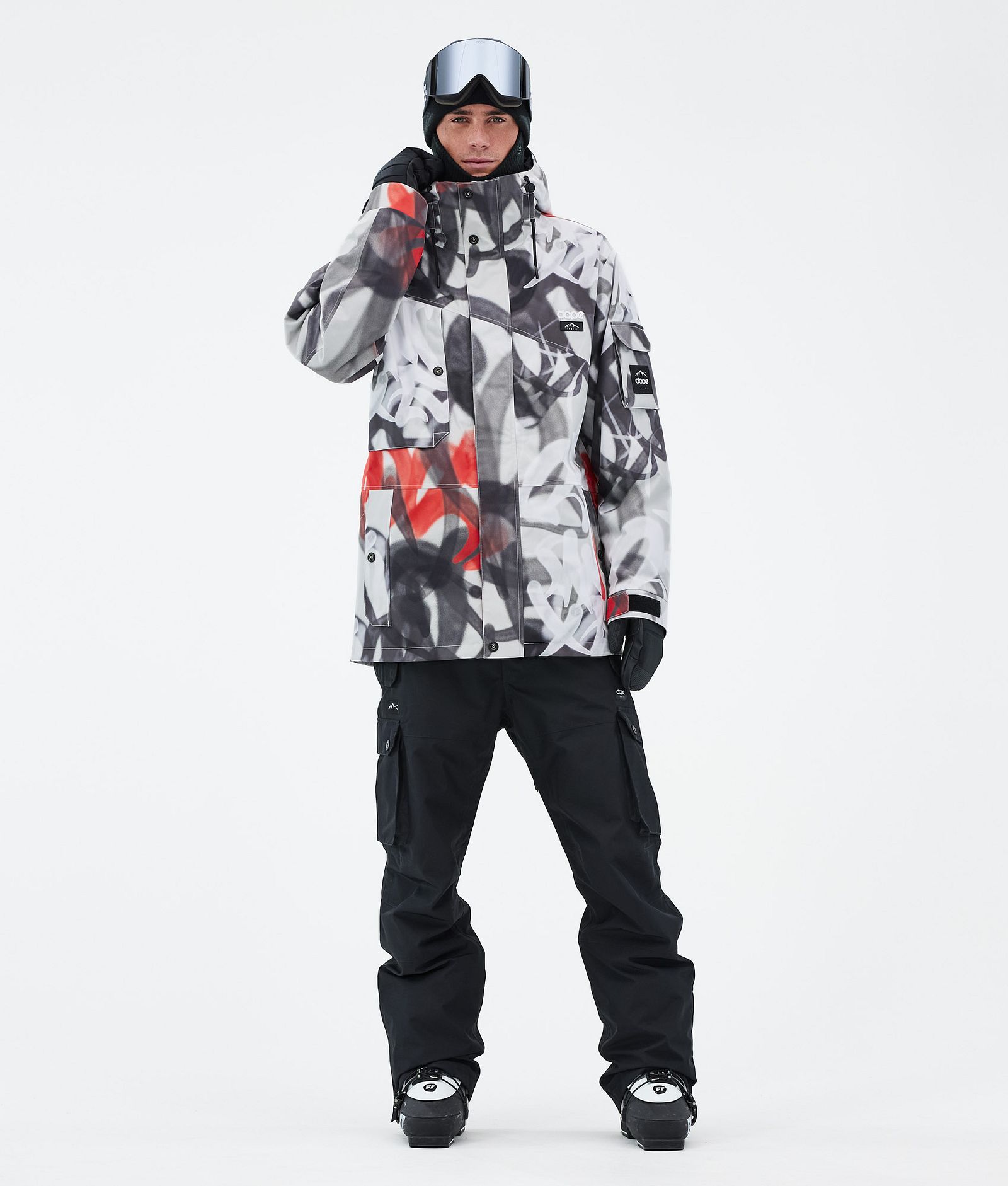 Dope Adept Ski jas Heren Spray Black Red, Afbeelding 2 van 9