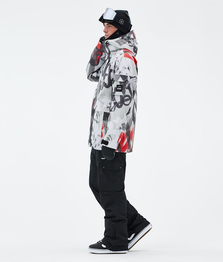 Dope Adept Snowboard jas Heren Spray Black Red, Afbeelding 3 van 9